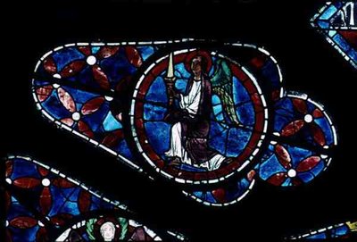 Angel with a candle (detail) by French School